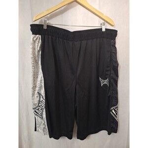Vintage Y2K TAP OUT Basketball Shorts Sz 2XL Black Long Jersey Logo Skater Grung